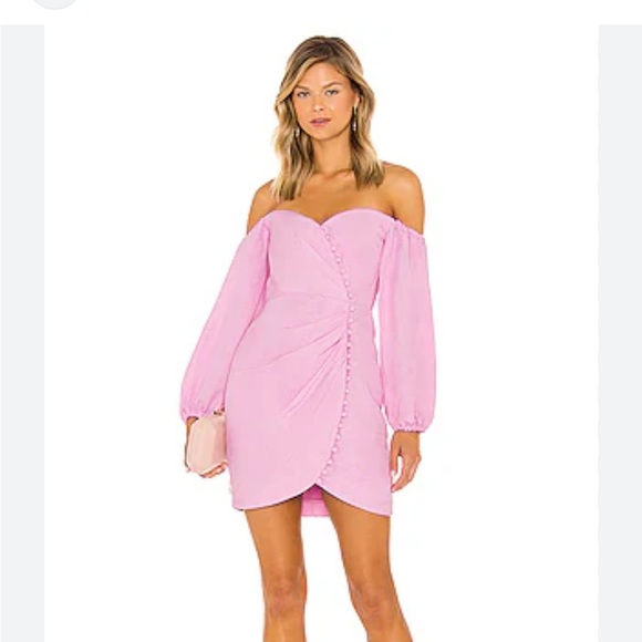 Significant Other (Revolve) Camilla Mini Dress Pop Pink Size 6 - Picture 1 of 16
